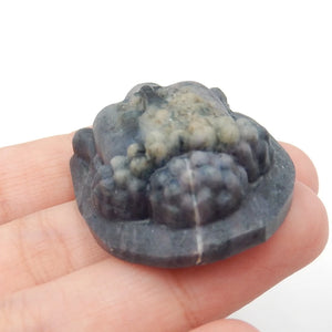 Carved Buddha Pendant Bead, Gemstone Statue Dyeing, 34x29x15mm