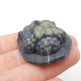 Carved Buddha Pendant Bead, Gemstone Statue Dyeing, 34x29x15mm