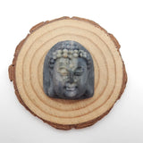 Carved Buddha Pendant Bead, Gemstone Statue Dyeing, 34x29x15mm