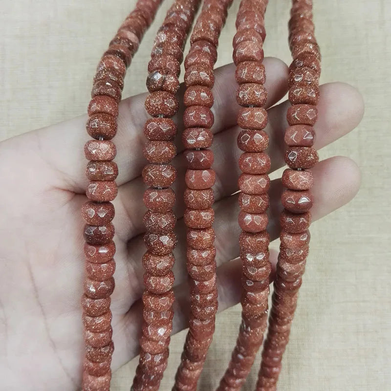Natural Stone Loose Beads 5x8mm Abacus Nugget 150pcs for Jewelry Accessories
