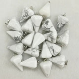 Howlite Natural Stone Pendulum Cone Pendants Charms Pendant for Jewelry Making