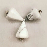 Howlite Natural Stone Pendulum Cone Pendants Charms Pendant for Jewelry Making
