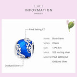 925 Silver Crystal Glass Beads Bangle Charm Bracelet DIY Jewelry
