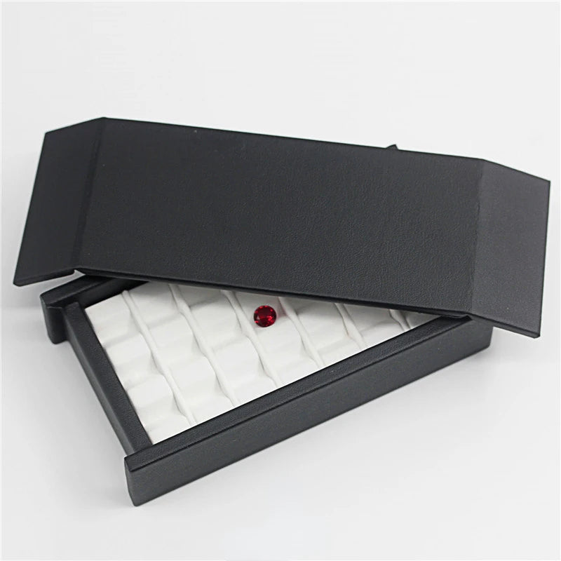 Portable Gem Storage Box with V Groove Display Tray