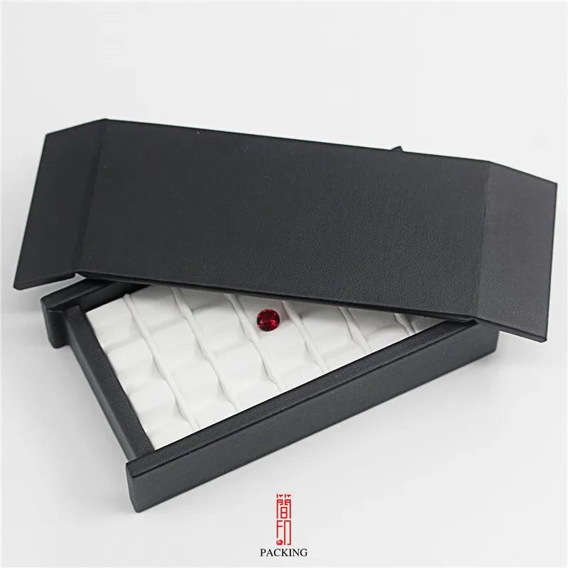 Portable Gem Display Tray with Lid, Diamond Gems Storage Box