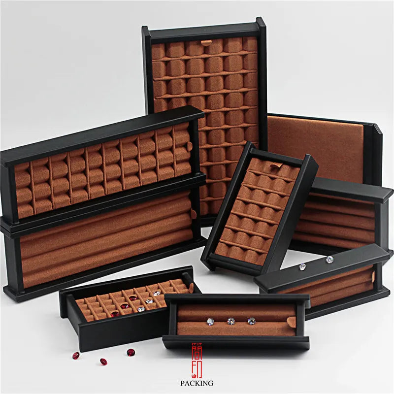 Portable Gem Display Tray with Lid, Diamond Gems Storage Box