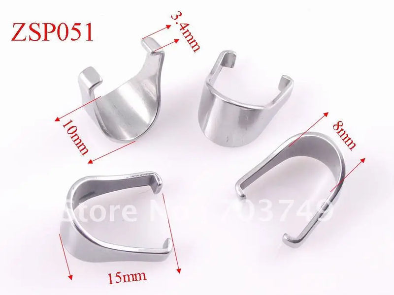 Stainless Steel Hook Pendants Necklace Jewelry DIY Parts 100pcs