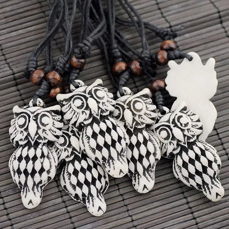 Lot of 12 Tribal Owl Pendants Necklace MN451