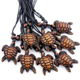 12pcs Bone Carving Hawaiian Surfing Turtles Pendants Necklaces Lucky Gift