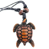 12pcs Bone Carving Hawaiian Surfing Turtles Pendants Necklaces Lucky Gift