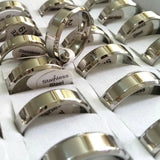20pcs High Polishing 6mm Men Ring Stainless Steel Comfortable Jewelry