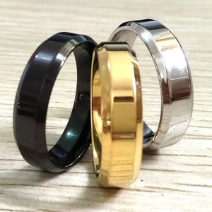 20pcs High Polishing 6mm Men Ring Stainless Steel Comfortable Jewelry