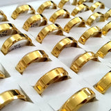 20pcs High Polishing 6mm Men Ring Stainless Steel Comfortable Jewelry