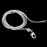 5pcs/Lot 1mm Silver Snake Chains for Women