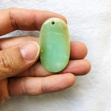 2pcs Natural Chrysoprase Bead Pendant 35mm+ length
