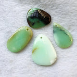 2pcs Natural Chrysoprase Bead Pendant 35mm+ length