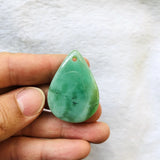 2pcs Natural Chrysoprase Bead Pendant 35mm+ length