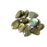 5pcs Natural Flash Labradorite Bead Pendant Cabochon, Healing Gem Stone