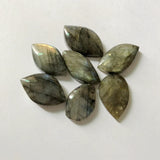5pcs Natural Labradorite Bead Pendant Cabochon 30mm+