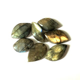 5pcs Natural Labradorite Bead Pendant Cabochon 30mm+