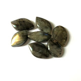 5pcs Natural Labradorite Bead Pendant Cabochon 30mm+