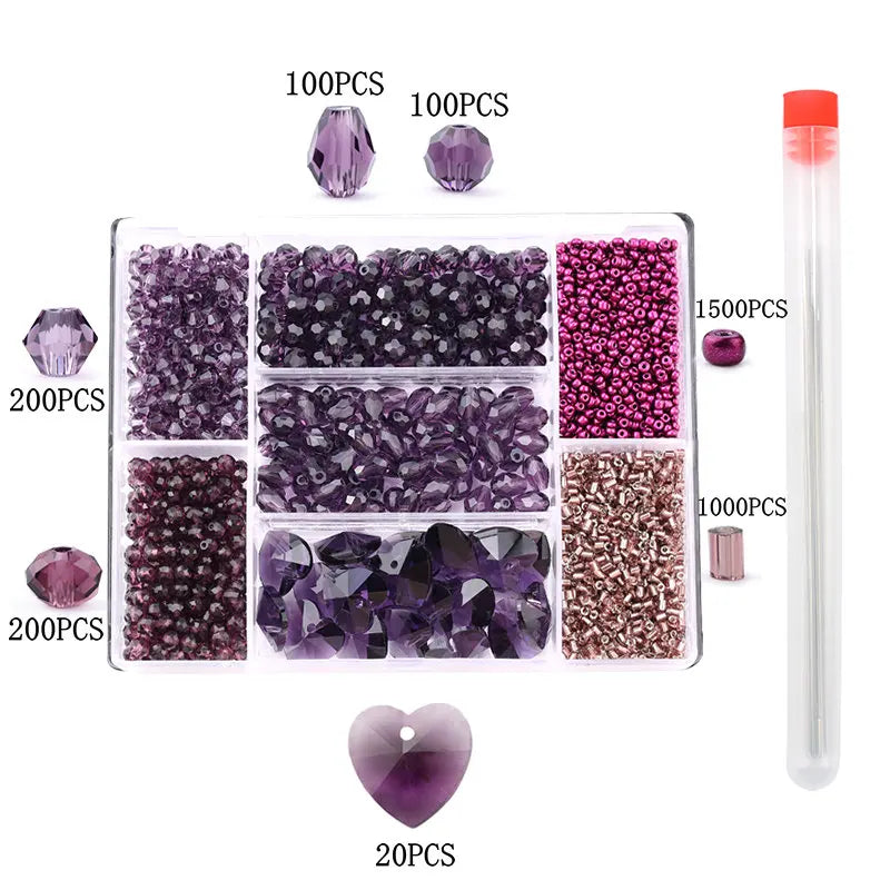 Mixed Shape Crystal Beads Set for Jewelry Making DIY