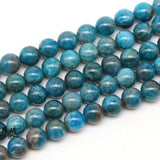 6-10mm Apatite Smooth Round Loose Stone Beads for Jewelry Making