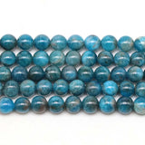6-10mm Apatite Smooth Round Loose Stone Beads for Jewelry Making
