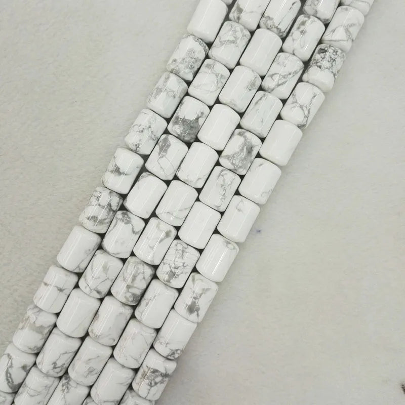 Natural Mixed Stone 14mm*10mm Cylinder Beads 25pcs
