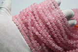 Natural Pink Quartz 6mm Round Gem Stone Beads (2 Strand/Set)