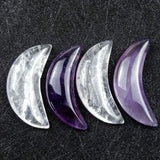 Amethyst Crystal Moon Crescent Necklace Pendant