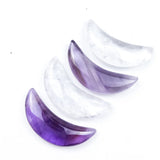 Amethyst Crystal Moon Crescent Necklace Pendant