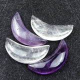 Amethyst Crystal Moon Crescent Necklace Pendant