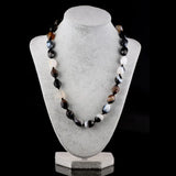 Natural Stone Necklace Agates Quartz 18 Inches