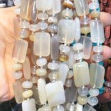 Rose Quartz Stone Necklace 13X18mm 18 inches