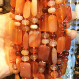 Rose Quartz Stone Necklace 13X18mm 18 inches