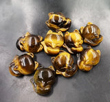 Tiger Eye Stone Fox Pendant - Handcrafted Animal Necklace