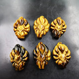 Tiger Eye Stone Fox Pendant, Nine-Tailed Fox Necklace