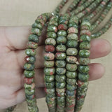Unakite Stone Loose Beads 5x8mm Abacus Stone Beads 150pcs