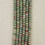 Unakite Stone Loose Beads 5x8mm Abacus Stone Beads 150pcs