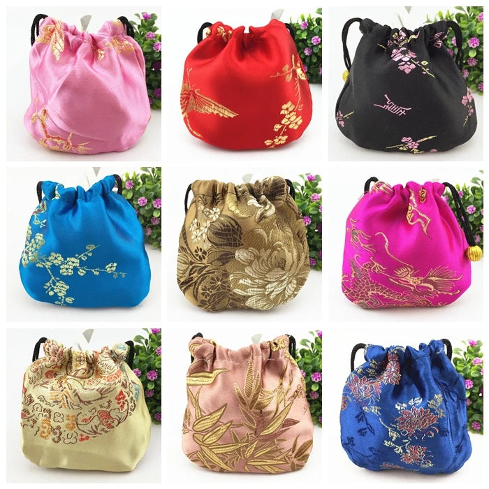 Cotton Linen Jewelry Beads Small Cloth Mouth Receive Bag 10pc/lot