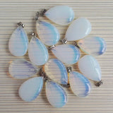 Opal Water Drop Necklace & Pendants for Jewelry Making Charms