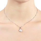Natural Freshwater Pearl Pendant 925 Silver Necklace