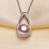 Natural Freshwater Pearl Pendant 925 Silver Necklace