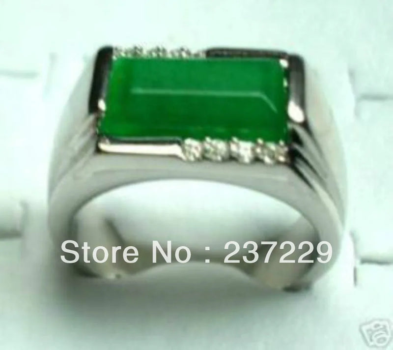 Green Stone Men's Ring Size 8-10-12