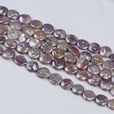 16-17mm Natural Freshwater Coin Shape Pearl Strand