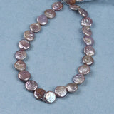 16-17mm Natural Freshwater Coin Shape Pearl Strand