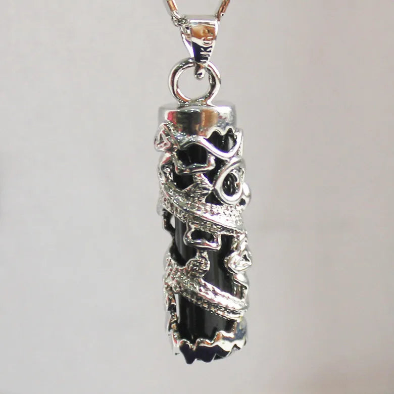 Natural JADE Dragon Pendant Necklace