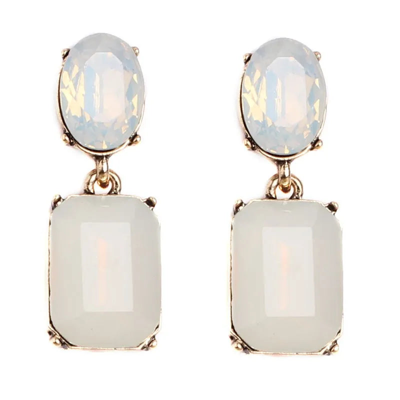 Shinyopal Crystal Stud Earrings for Women Jewelry Natural Stone