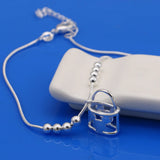 Solid 925 Silver Ladies Anklet